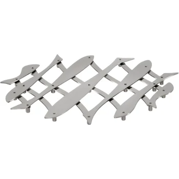 Izbīdāms trauku paliktnis Alessi Pescher DUL03, 12 x 51 x 19 cm, sudraba