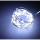 LED dekoratīvā virtene uz stieples 10m 100 LED, auksti balta