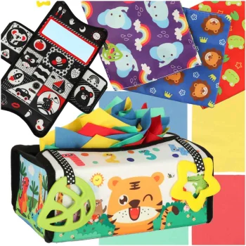 Sensorais Montessori sorters bērniem 2-in-1 ar salvetēm KX3193