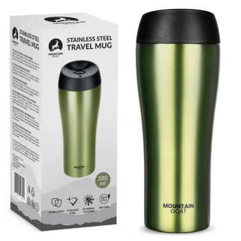 Termokrūze Mountain Goat TRAVEL 380 ml, zaļa