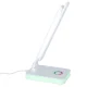 LED galda lampa ar USB, skārienvadību un RGB apgaismojumu, balta