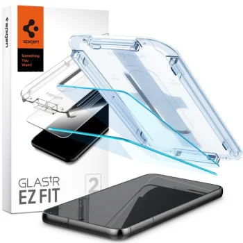 Spigen Glas.tR EZ Fit Aizsargstikls Samsung Galaxy S23 (2 gab.)