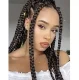 Kanekalons Sintētiskās Afro Bizes Frizūrām 60cm, Brūns | Synthetic Afro Braids for Hairstyles