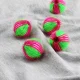 Spalvu un pūku savācējbumbiņas veļas mašīnai, 6 gab., 3.2 cm, zaļš-sarkans