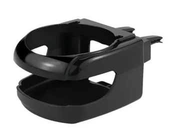 Automašīnas dzērienu turētājs, stiprināms pie ventilācijas restes, melns