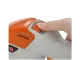 Akumulatora zāles un krūmu šķēres 2-in-1, balts/oranžs