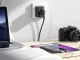 Universāls ceļojumu adapteris ar 2 USB, UK/USA/EU/AUS, melns