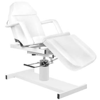 Activeshop A-210D hidrauliskais kosmētikas krēsls ar šūpuļa funkciju, balts