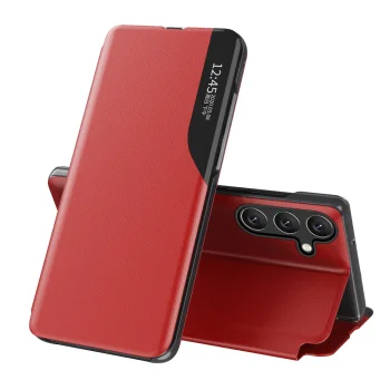 Hurtel Samsung Galaxy A26 atverams vāciņš maciņš grāmatiņa Eco Leather View Case, sarkans