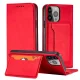 Samsung Galaxy A34 (SM-A346) Magnet Card Pouch Wallet Book Case Cover, Red | Telefona Vāciņš Maciņš Apvalks...