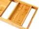 Regulējams bambusa plaukts vannai, 70-103 cm