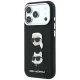 Karl Lagerfeld Saffiano vāciņš priekš iPhone 18 Pro / 17 Pro, Karl & Choupette, melns