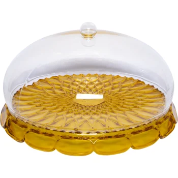 Guzzini Vanity kūku plate ar vāku 30 cm, safrāna dzeltena