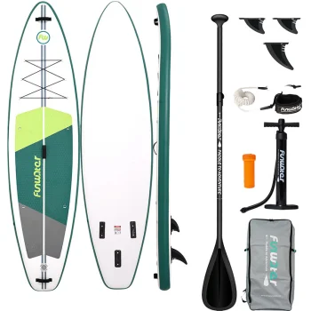 Piepūšamais SUP dēlis FunWater SUPFW69A 3.35m Zaļš/Balts