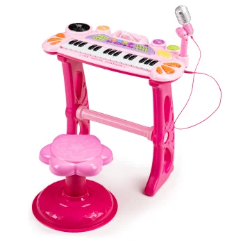 Multistore bērnu sintezators ar mikrofonu un MP3, rozā