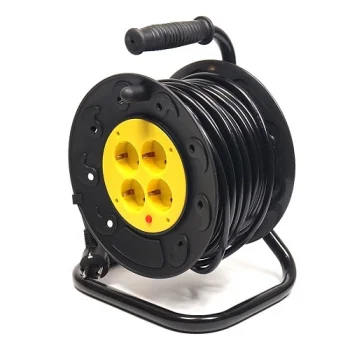 Kabeļa pagarinātājs spolē 25 m, 4 ligzdas, 3x2.5 mm²
