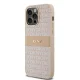 DKNY iPhone 14 Pro vāciņš Mono Stripe & Metal Logo, rozā