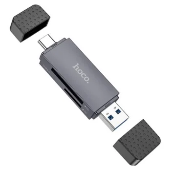 Atmiņas karšu lasītājs HOCO HB45 USB-A un USB-C 5Gbps