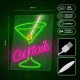 Forever Light COCKTAILS neona LED zīme uz pleksistikla pamatnes