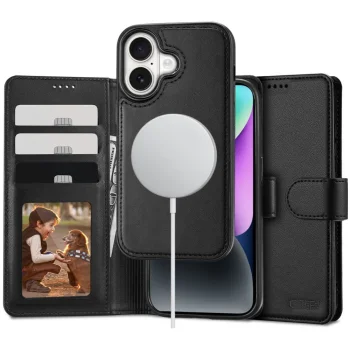 Tech-Protect Wallet MagSafe atverams vāciņš iPhone 16 Melns