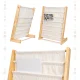 Bērnu grāmatu plaukts, 76,5 cm, koks/audums, bāzēts Montessori stilā