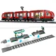 LEGO City 60423 Downtown Streetcar and Station tramvajs un pietura