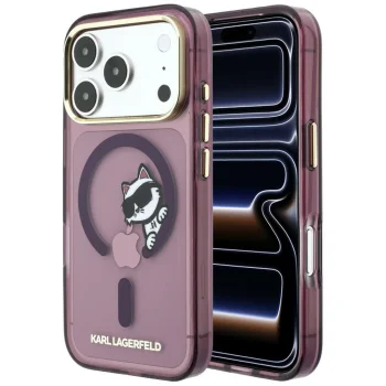 Karl Lagerfeld Peekaboo Logo MagSafe vāciņš iPhone 18 Pro / 17 Pro, bordo