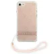 Guess iPhone SE 2022 / SE 2020 / 7 / 8 vāciņš 4G Print Strap Rozā