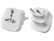 Universāls ceļojumu adapteris, UK uz EU (2-pin), Balts