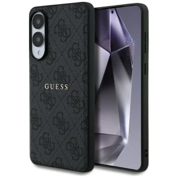 Guess Samsung Galaxy S25 Edge vāciņš 4G Ring Classic Logo MagSafe, melns