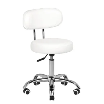 Kosmētiskā taburete pedikīram A-007, balta