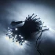 LED virtene 10m 100 LED, auksti balta, 8 režīmi