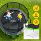 4FIZJO dārza batuts bērniem PRO 252 cm 8FT ar tīklu un kāpnēm, zaļš/melns