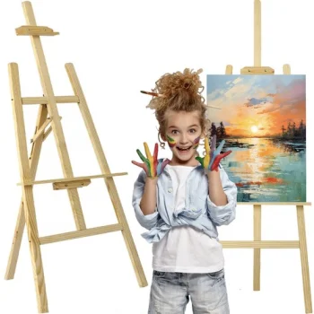 Koka Molberts Mākslinieku Statīvs Zīmēšanai Gleznošanai un Izstādei | Wooden Art Easel Stand for Painting and...