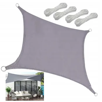 Dārza Ūdensizturīgs Saulessargs Markīze Bura Nojume Tents 4x3m, Pelēks | Garden Patio Waterproof Sun Shade Sail...