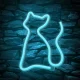 Neolia LED neons Kaķis NNE24, tirkīza / zils