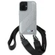 BMW M Edition Carbon Stripe & Strap iPhone 16 vāciņš, pelēks