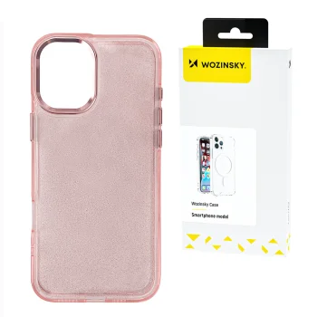 Wozinsky Glitter Case vāciņš Samsung Galaxy S25+, rozā ar spīdumiem