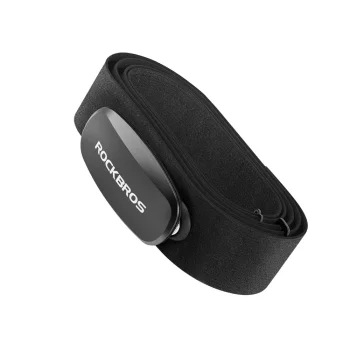 Rockbros HRM812 Bluetooth ANT+ krūšu pulsa mērītāja siksna IP67, melna