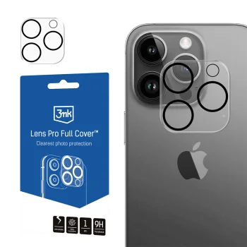 Apple iPhone 14 Pro/14 Pro Max – 3mk Lens Pro Full Cover (pilna pārklājuma objektīvu aizsargs)