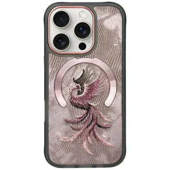 Nimmy iPhone 16 Pro Max vāciņš Magnetic Fantasy Animal MagSafe, rozā zelts