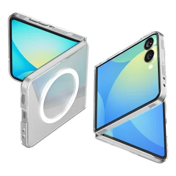 Spigen AirSkin Mag MagSafe vāciņš Samsung Galaxy Z Flip 7, caurspīdīgs/balts