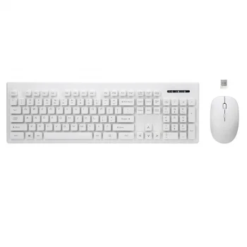 Rebeltec WHITERUN bezvadu tastatūras un peles komplekts, balts