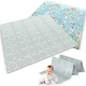 Izglītojošs salokāms bērnu putu paklājs 200x180x1cm Nukido NK-340, Okeāns | Kids Folding Foam Mat