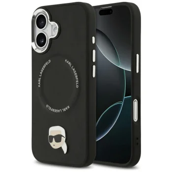 Karl Lagerfeld Karl Pin MagSafe vāciņš priekš iPhone 17, melns