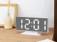 Digitālais LED pulkstenis ar modinātāju un termometru, Balts