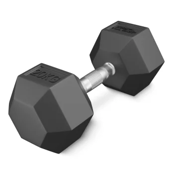 4FIZJO sešstūra tērauda hantele HEX 1 x 20 kg, melna