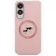 Karl Lagerfeld Magnetic Silicone Double Heads vāciņš Samsung Galaxy S25 Edge, rozā