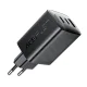 Tīkla lādētājs Acefast A108 GaN 67W 2x USB-C 1x USB-A, melns