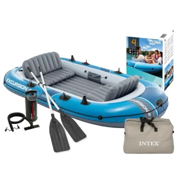 Piepūšamā laiva 4 personām Intex Excursion 4 ar airiem un sūkni 66324